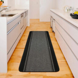 The Rugs Washable Designer Rugs & Mats Lined Bordered Design In Black   116Bl - thumbnail 2