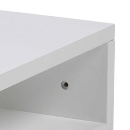 Wyld Haus Lincoln Floating Bedside Table - Wall-Mounted White, 1 Drawer + Open Shelf - thumbnail 5