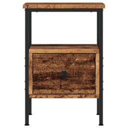 Berkfield Bedside Cabinet Old Wood 34X36X50 Cm Engineered Wood - thumbnail 4