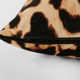OHS 4 Pack Leopard Matte Velvet Filled Cushion Covers, Brown - 45 X 45Cm - thumbnail 3