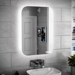 Nes Home Bathroom Led Mirror With Battery Powered Button Switch 500 X 700mm