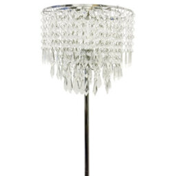 First Choice Lighting Set Of 2 Chrome And Acrylic Crystal Jewelled Floor Lamps - thumbnail 4