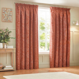 Wylder Grantley Jacquard Room Darkening Pencil Pleat Curtain Pair Brick (W)168Cm X (D)137Cm - thumbnail 5