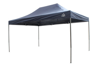 All Seasons Gazebos 3X4.5 Fully Waterproof Pop Up Gazebo With Accessories Navy Blue