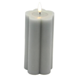 Luxe  Collection  Natural  Glow  2.75X6  Grey  Pillar  Led  Candle - thumbnail 1