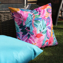 Furn. Psychedelic Jungle Printed Uv & Water Resistant Outdoor Polyester Filled Cushion - thumbnail 3