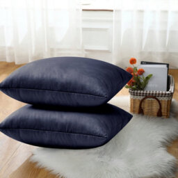 Ameha Charcoal Plain Velvet Cushions Set, 18X18 Inch, Includes 4 Filled Cushions & 4 Covers, Breathable & Anti Allergic - thumbnail 8