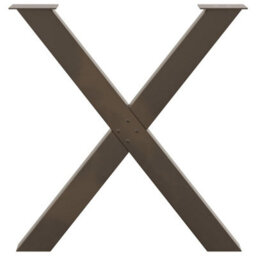 Berkfield Dining Table Legs X-Shaped 3 Pcs Natural Steel 80X(72-73) Cm Steel - thumbnail 5