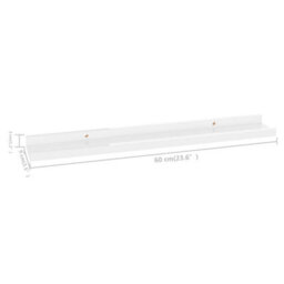 Vidaxl Wall Shelves 2 Pcs High Gloss White 60X9X3 Cm - thumbnail 9