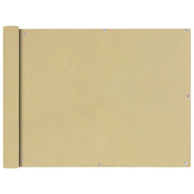 Berkfield Balcony Screen Oxford Fabric 90X400 Cm Beige - image 1