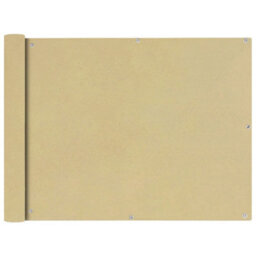 Berkfield Balcony Screen Oxford Fabric 90X400 Cm Beige - thumbnail 1