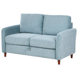 Beliani Living Room Set 5 Seater Mare Fabric Blue With Storage - thumbnail 8