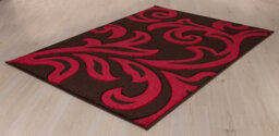 Smart Living Modern Thick Soft Carved Area Rug, Living Room Carpet, Kitchen Floor, Bedroom Soft Rugs 120Cm X 170Cm - Brown Red - thumbnail 2