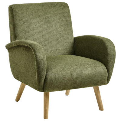 Beliani Modern Armchair Plassen Fabric Green - image 1