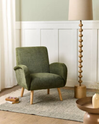Beliani Modern Armchair Plassen Fabric Green - thumbnail 2