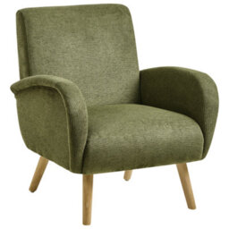 Beliani Modern Armchair Plassen Fabric Green - thumbnail 1