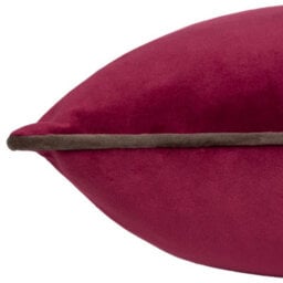 Paoletti Meridian Velvet Piped Cushion Cover - thumbnail 3