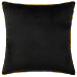furn. Furn Meridian Velvet Feather Filled Cushion, Black/gold, 45 X 45Cm