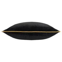 furn. Furn Meridian Velvet Feather Filled Cushion, Black/gold, 45 X 45Cm - thumbnail 2