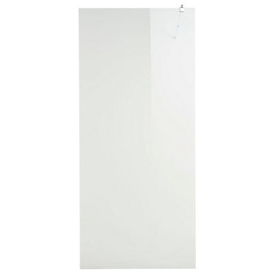 Cooke & Lewis Onega Chrome Effect Textured Walk-In Wet Room Glass Screen (H)195Cm (W)120Cm - image 1