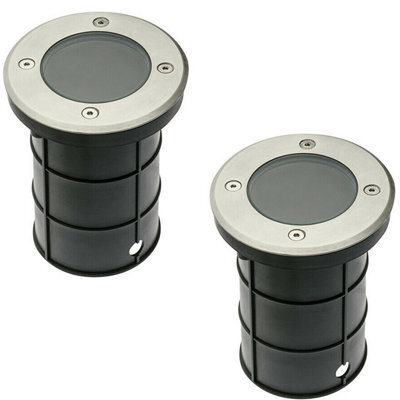 CGC Lighting Cgc Meadow Two Round Large Stainless Steel Inground Or Decking Lights - image 1
