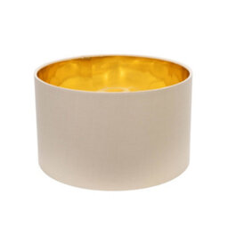 Valuelights Reni Natural & Gold Inner Drum Ceiling Lamp Shade And Bulb (D)25Cm - thumbnail 4