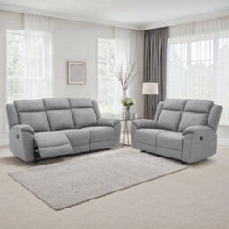 More4Homes Skye 3+2 Linen Electric Recliner Sofa Set (Grey)