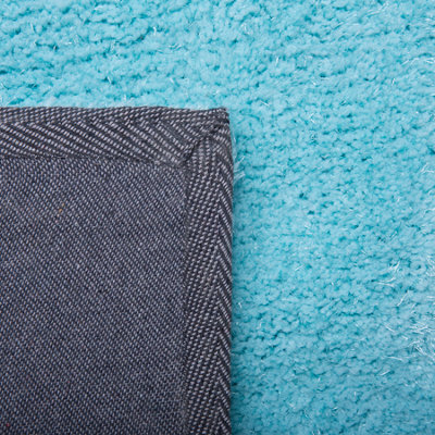 Beliani Shaggygy Rug Demre Light Blue 140 X 200 Cm - image 1