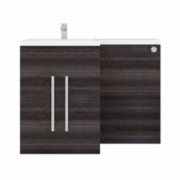 Rinse Bathrooms 1100mm Lh Vanity Unit With Basin And Back To Wall Unit Bathroom Storage Unit Free Standing Grey - thumbnail 4
