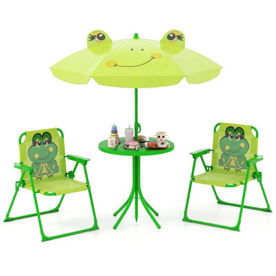 Gainoom Kids Frog Picnic Table & Chair Set Collapsible Toddler Activity Table - image 1