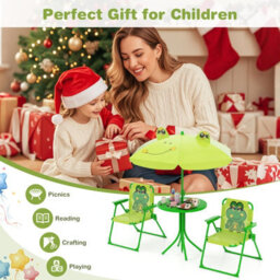 Gainoom Kids Frog Picnic Table & Chair Set Collapsible Toddler Activity Table - thumbnail 9