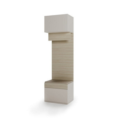 Arte Charlie 08 Hallway Cabinet 67 Cm In Cashmere - Tall Entryway Storage With Warm Two-Tone Style - image 1