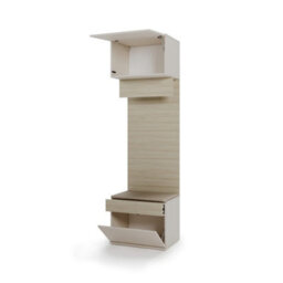 Arte Charlie 08 Hallway Cabinet 67 Cm In Cashmere - Tall Entryway Storage With Warm Two-Tone Style - thumbnail 2