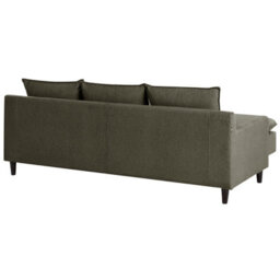Beliani Corner Sofa 3 Seater Elvenes Velvet Dark Green Right Hand - thumbnail 5