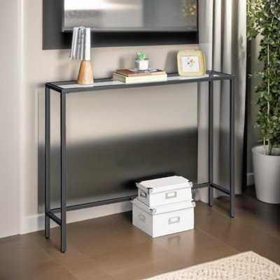 STORVO Black Metal Hallway Console Table - image 1
