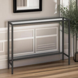 STORVO Black Metal Hallway Console Table - thumbnail 4
