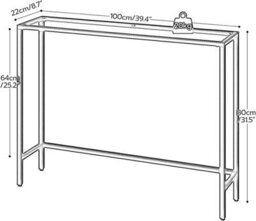 STORVO Black Metal Hallway Console Table - thumbnail 7