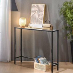 STORVO Black Metal Hallway Console Table - thumbnail 2