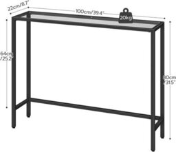 STORVO Black Metal Hallway Console Table - thumbnail 8
