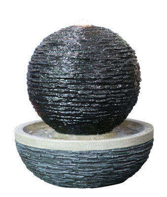 Outdoor Living UK Erskine Slate Sphere Oriental Water Feature Without Cover