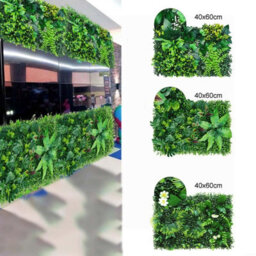 Amorly 12Pcs Artificial Greenery Wall, Fake Plant Panels,uv Anti Faux Grass Wall, Green Backdrop, Privacy Fence Screen - thumbnail 4