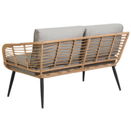 Beliani Garden Lounge Set With Table 4 Seater Corinth Ii Pe Rattan Natural - thumbnail 7