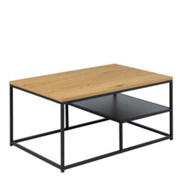 Furniture To Go Gila Coffee Table In Oak & Matte Black Steel Base - thumbnail 3