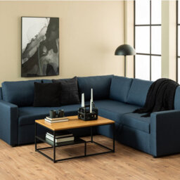 Furniture To Go Gila Coffee Table In Oak & Matte Black Steel Base - thumbnail 4
