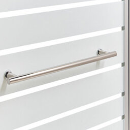 Wyld And Coco Aqualux Silver 140 X 100 Cm Adjustable Shower Bath Screen With Sliding Doors - thumbnail 5