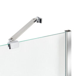 Wyld And Coco Aqualux Silver 140 X 100 Cm Adjustable Shower Bath Screen With Sliding Doors - thumbnail 4