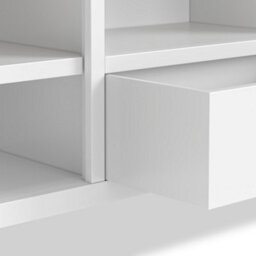 Farro Xl White 150Cm Tv Unit - Fully Assembled - Painted With Oak Top By Roseland Furniture - thumbnail 6