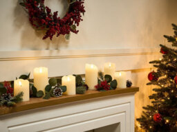 Beliani Set Of 6 Led Candles Amorea 10/15 Cm Off-White - thumbnail 2