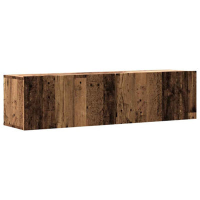 Berkfield Durable Wall Mounted Tv Cabinet Old Wood 120X30X30 Cm Engineered Wood - image 1