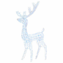 Berkfield Unique Acrylic Reindeer Christmas Decoration 140 Leds 120 Cm Cold White
